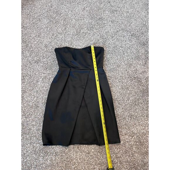 Jim Hjelm Occasions Black Strapless Satin Vintage Size 12 Dress - Picture 10 of 13